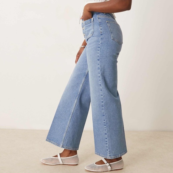 ASOS sailor jeans Ankle grazer jean with button front - Picture 3 of 8